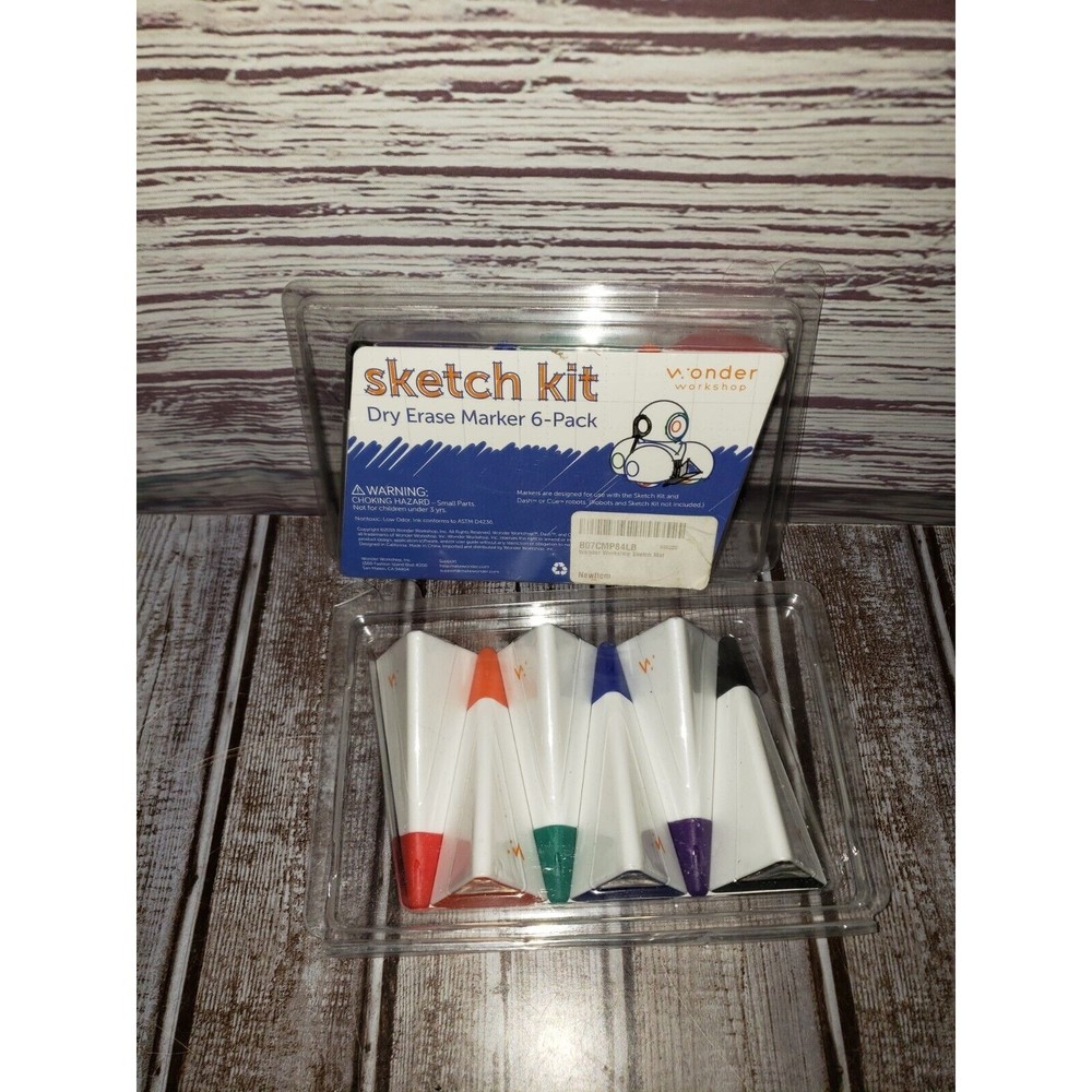 Wonder Workshop Sketch Art Dry Erase Marker 6-Pack Refill 2 PACK LOT .